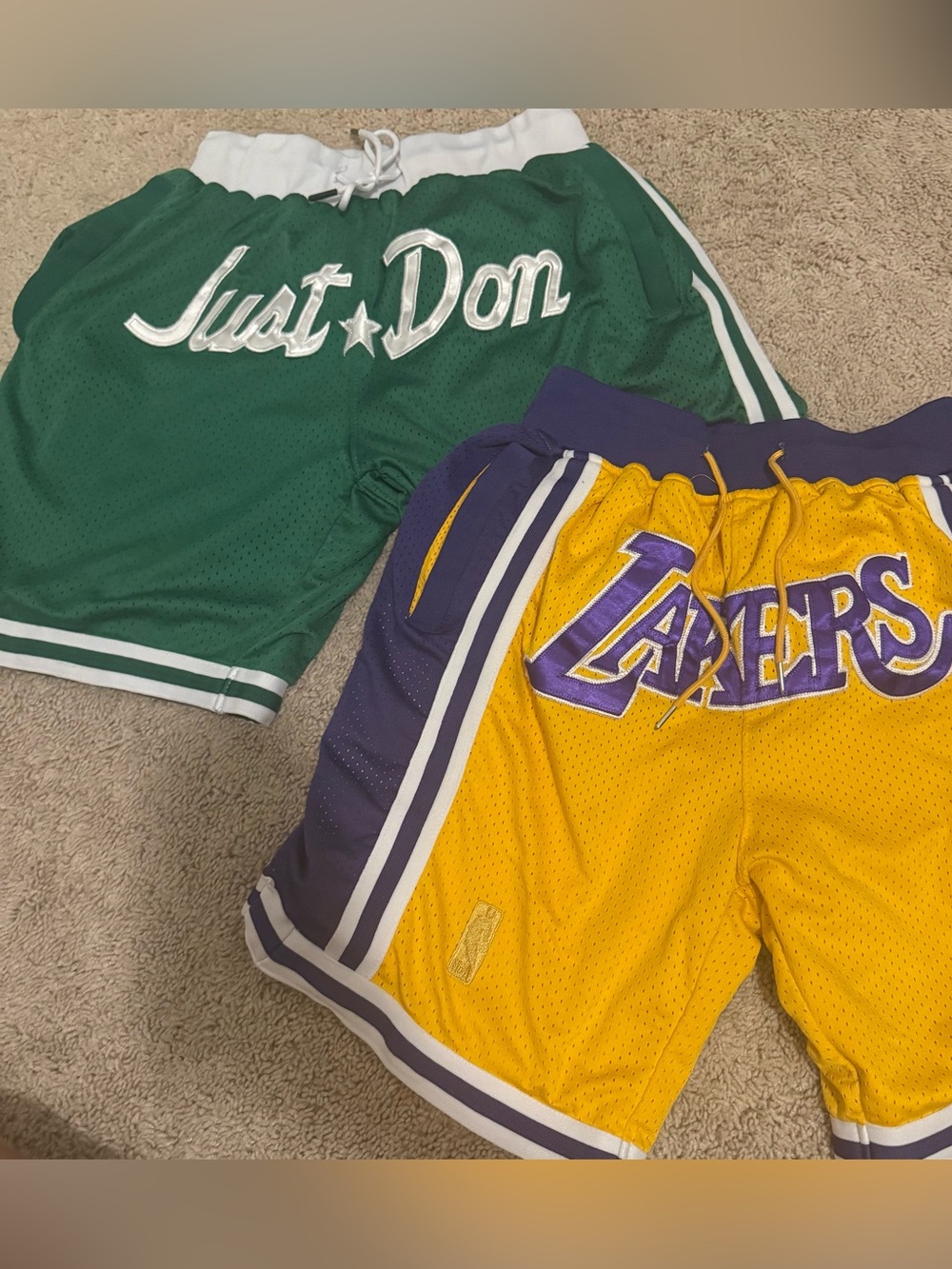 Bundle Just Don Lakers Mesh Shorts with Branded Waistband